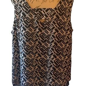 GNW Geometric Design Sleeveless Top Size XL
